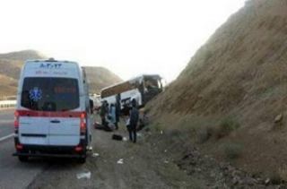 حادثه جاده ای اتوبوس تهران اصفهان