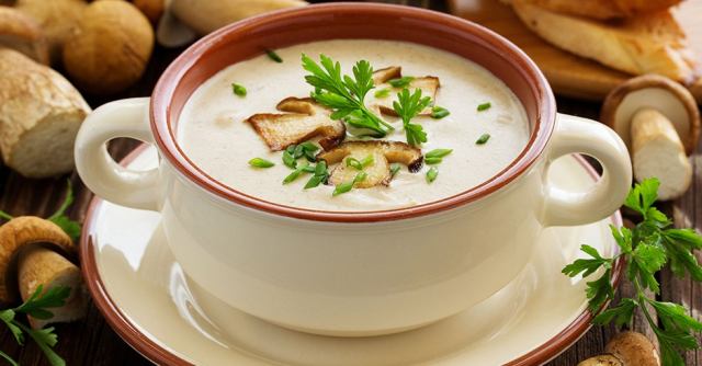 طرز تهیه سوپ شیر با قارچ