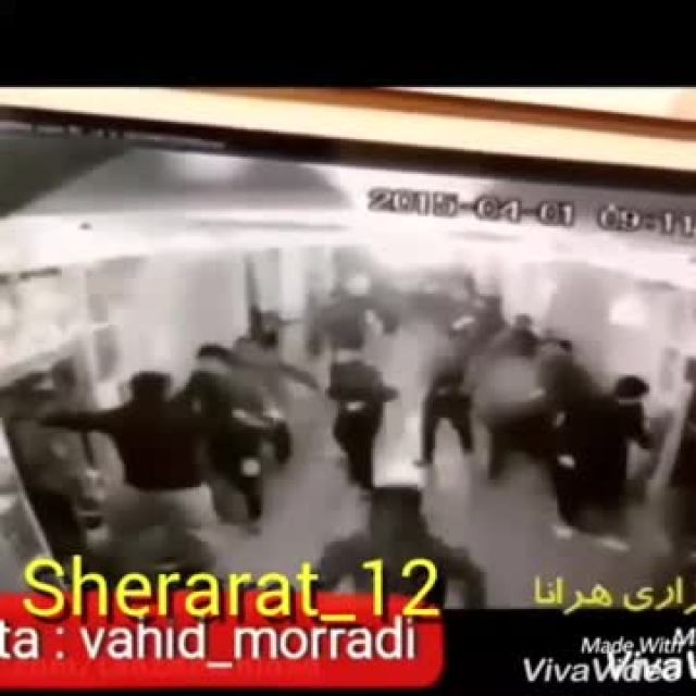 فیلم به قتل رسیدن وحید مرادی شرور تهرانی در زندان رجائی شهر کرج
