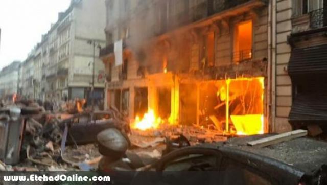 وقوع انفجاری مهیب در مرکز پاریس + فیلم