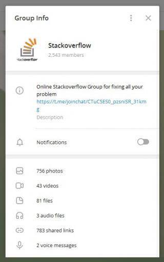 گروه تلگرام stackoverflow جهت رفع مشکلات برنامه نویسی