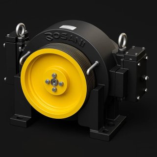 موتور گیرلس آسانسور روسانی 8 نفره با توان 6.6kw و سرعت 1.6m/s