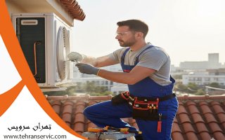 نصب کولر گازی در امام زاده حسن