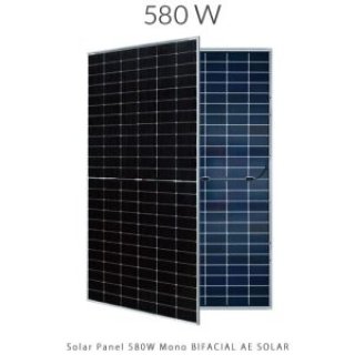 فروش پنل خورشیدی 580 وات مونو کریستال دو طرفه برند AE SOL