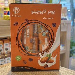پودر کاپوچینو با طعم بادام 10 عددی پپتینا(بدون شکر، شیرین شده با استویا)